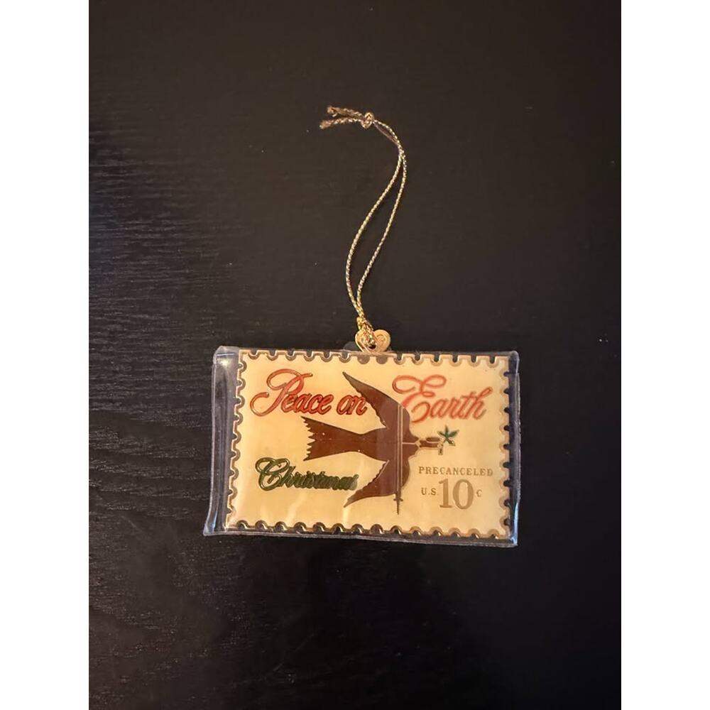 US Stamp Peace on Earth Christmas Dove 10¢ Ornament 1974 Winco Inter
